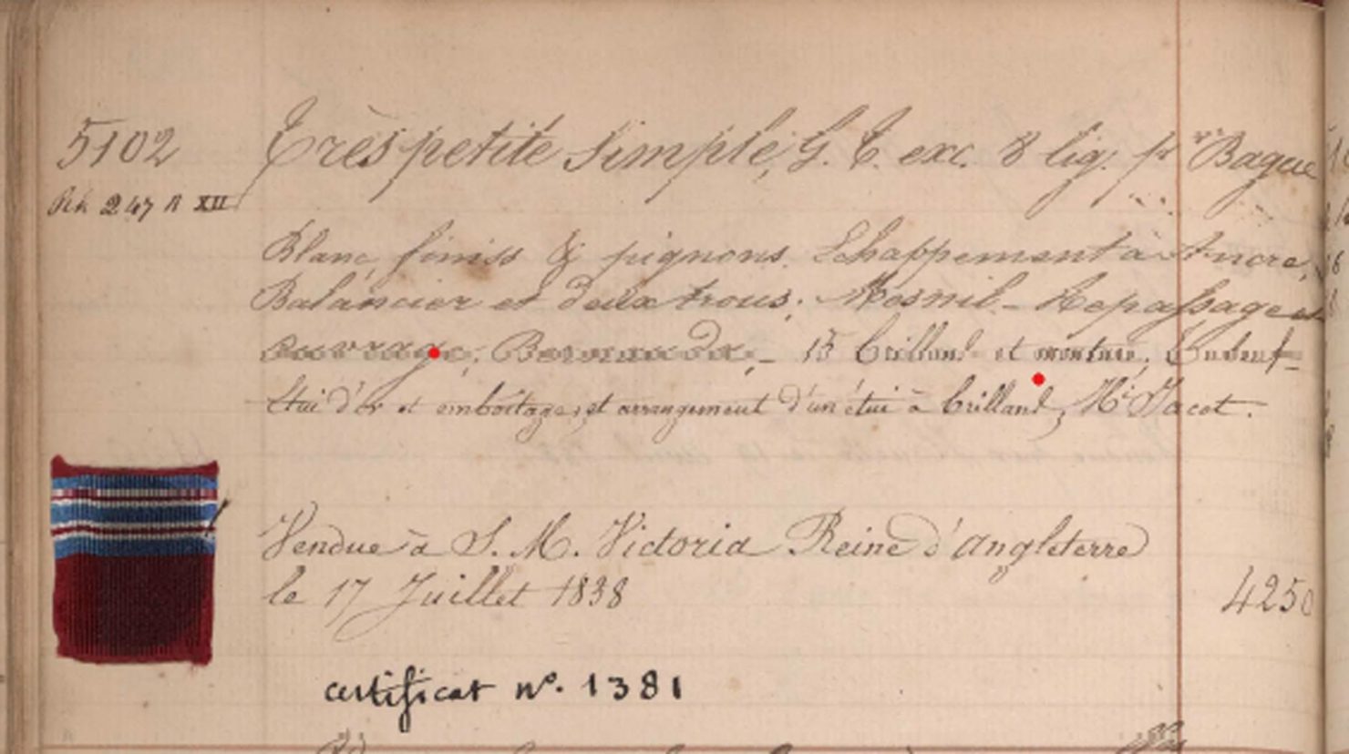Montres Breguet Agreement with King George III